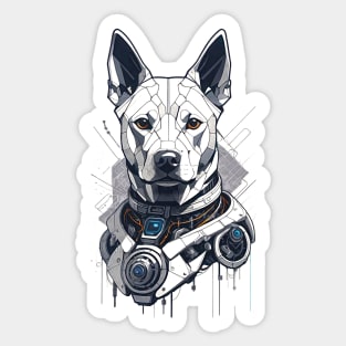Abstract Cyber Dog Sticker